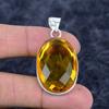 Citrine Gemstone Handmade 925 Sterling Silver Jewelry Pendant 1.85" M-3243