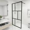 Walk-in Shower Wall with Tempered Glass 100x195 Cm