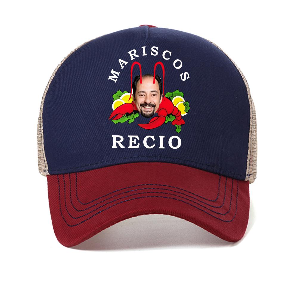

Antonio Mariscos Recio baseball cap Men Women Novelty Funny caps outdoor casual adjustable trucker hat casual mesh Snapback hats Adjustable красный