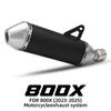 For 800X motorcycle exhaust system modified with stainless steel escape muffler with DB killer for KOVE 800X/800X Rally