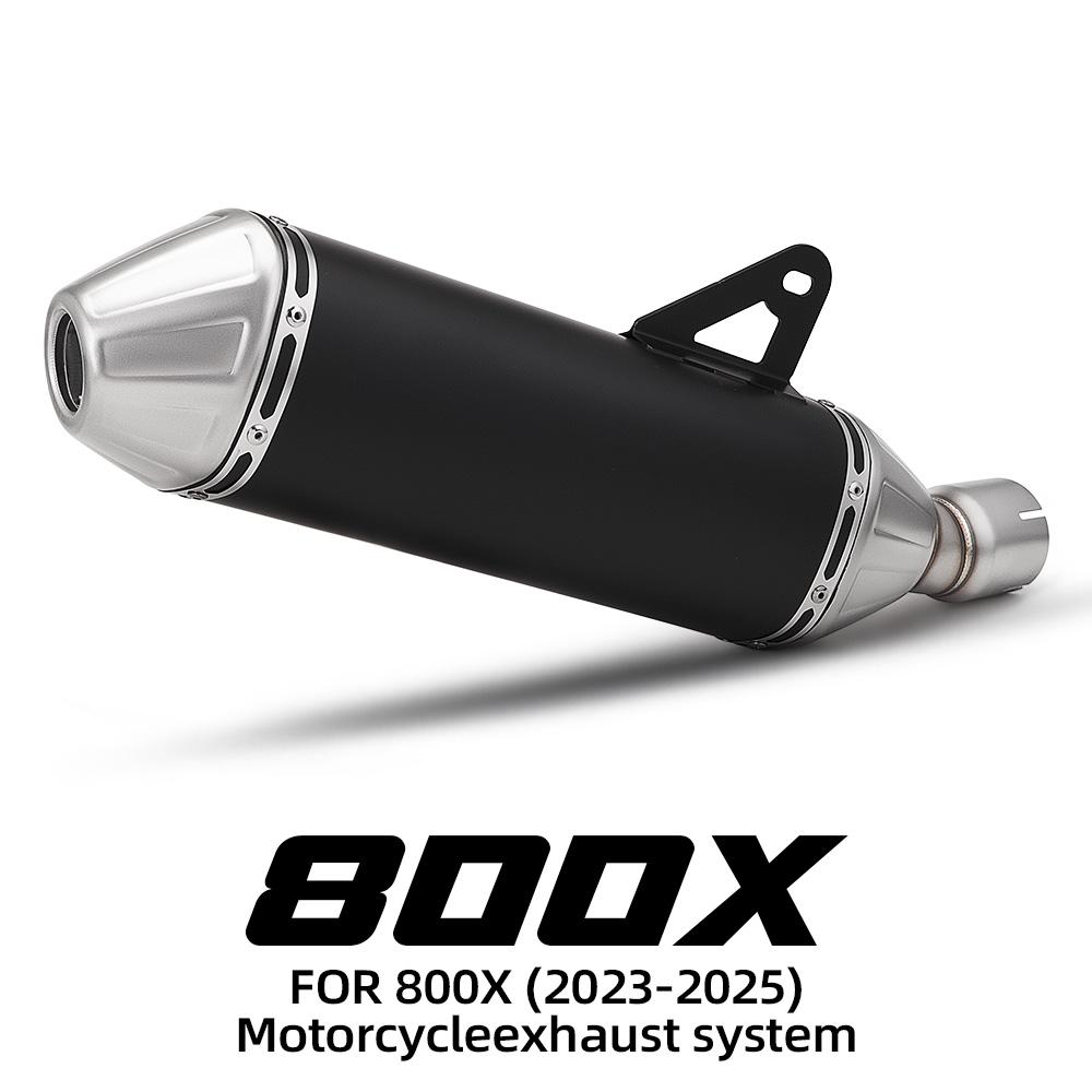 For 800X motorcycle exhaust system modified with stainless steel escape muffler with DB killer for KOVE 800X/800X Rally