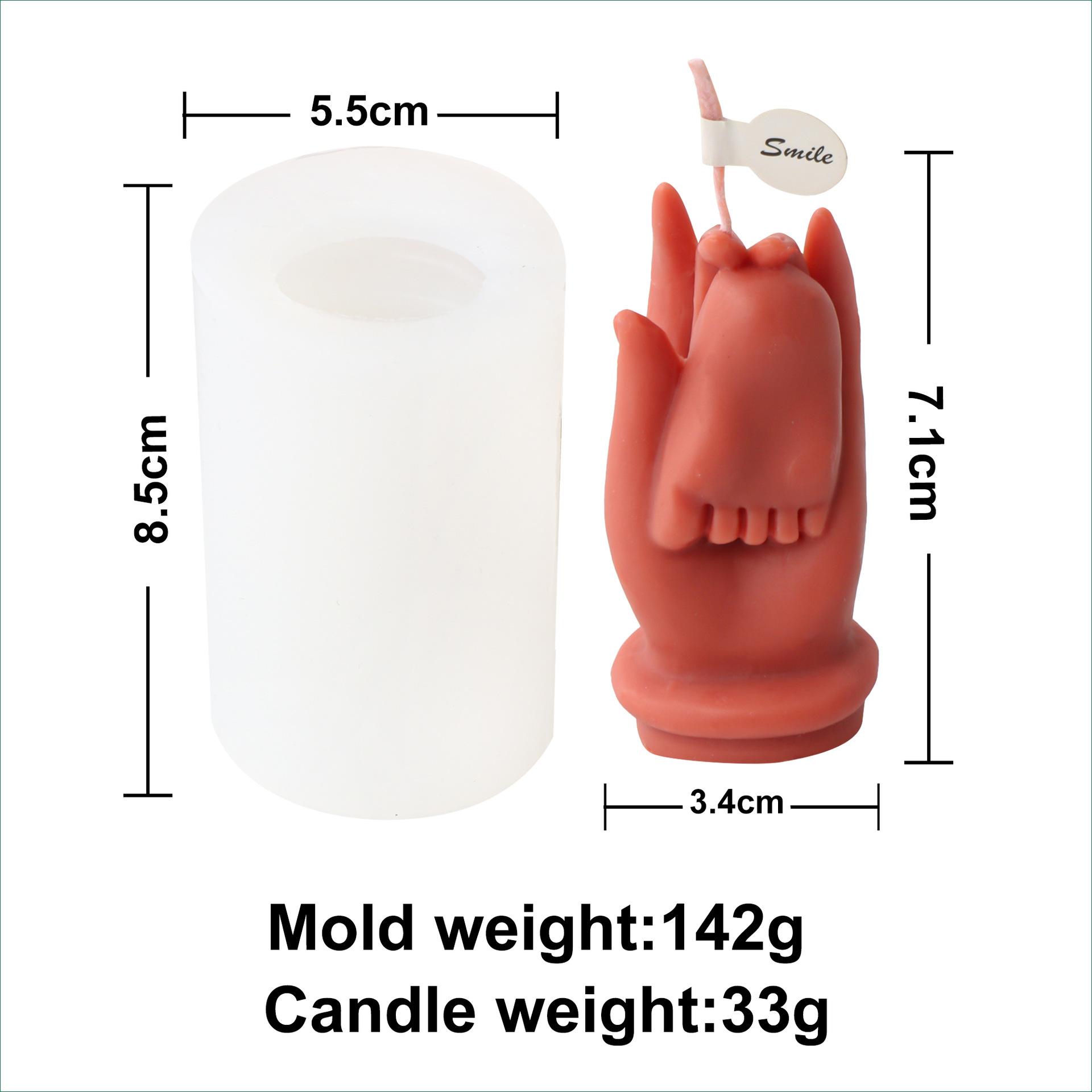 

3D Palm holding foot candle silicone mold Palm holding foot silicone mold Cake chocolate silicone mold New Year gift