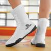 Men's Lightweight Wrestling Shoes, Indoor Mesh Breathable Fitness Boxing Sports Shoes, Men's White and Black Training Shoes