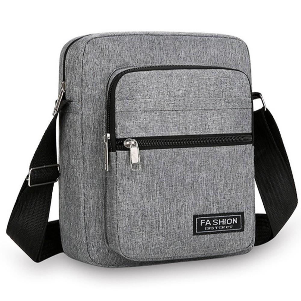 Casual Large Crossbody Bag Oxford Grey Messenger Satchel Shoulder Bag Men