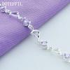  Tone Heart Purple Cubic Zircon Bracelets Jewelry Engagement Celebration Gathering Christmas Women Souvenir GiftTrendy Bracelets