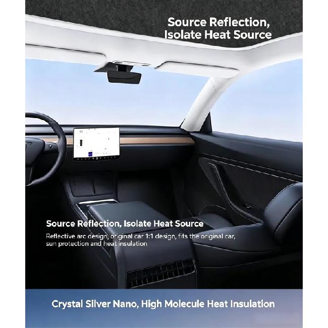 Car Sunroof Insulation Roof Visor For Volkswagen VW Tiguan 5N 2010~2017 16 Anti-UV Electrostatic Adsorption Sky Curtain Sunshade