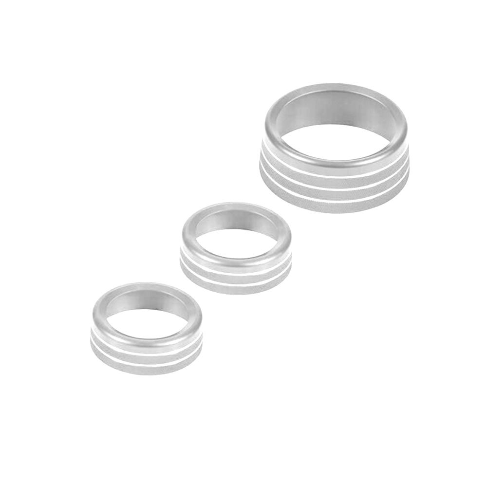 

3Pcs For Jeep Grand Cherokee 2014-2025 Car AC Knob Air Conditioning Knobs Ring Cover Sticker Heat Control Switch Knob Protector білий