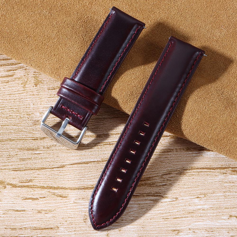Genuine Leather Watchband Strap 18mm 20mm 22mm 24mm 26mm Black Brown Wristband Soft Quick Release Band for DW for Seiko Bracelet