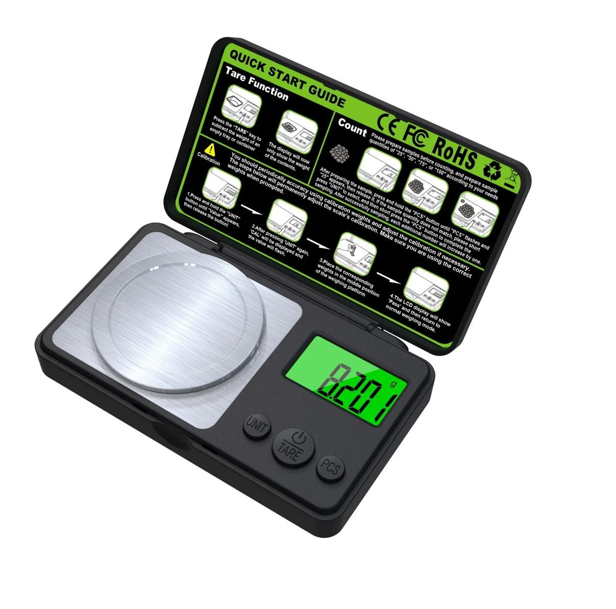 

2025 новые высокоточные 0,001 г электронные ювелирные весы из нержавеющей стали для взвешивания порошка с помощью пинцета калибровка веса бытовые весы 50g/0.001g