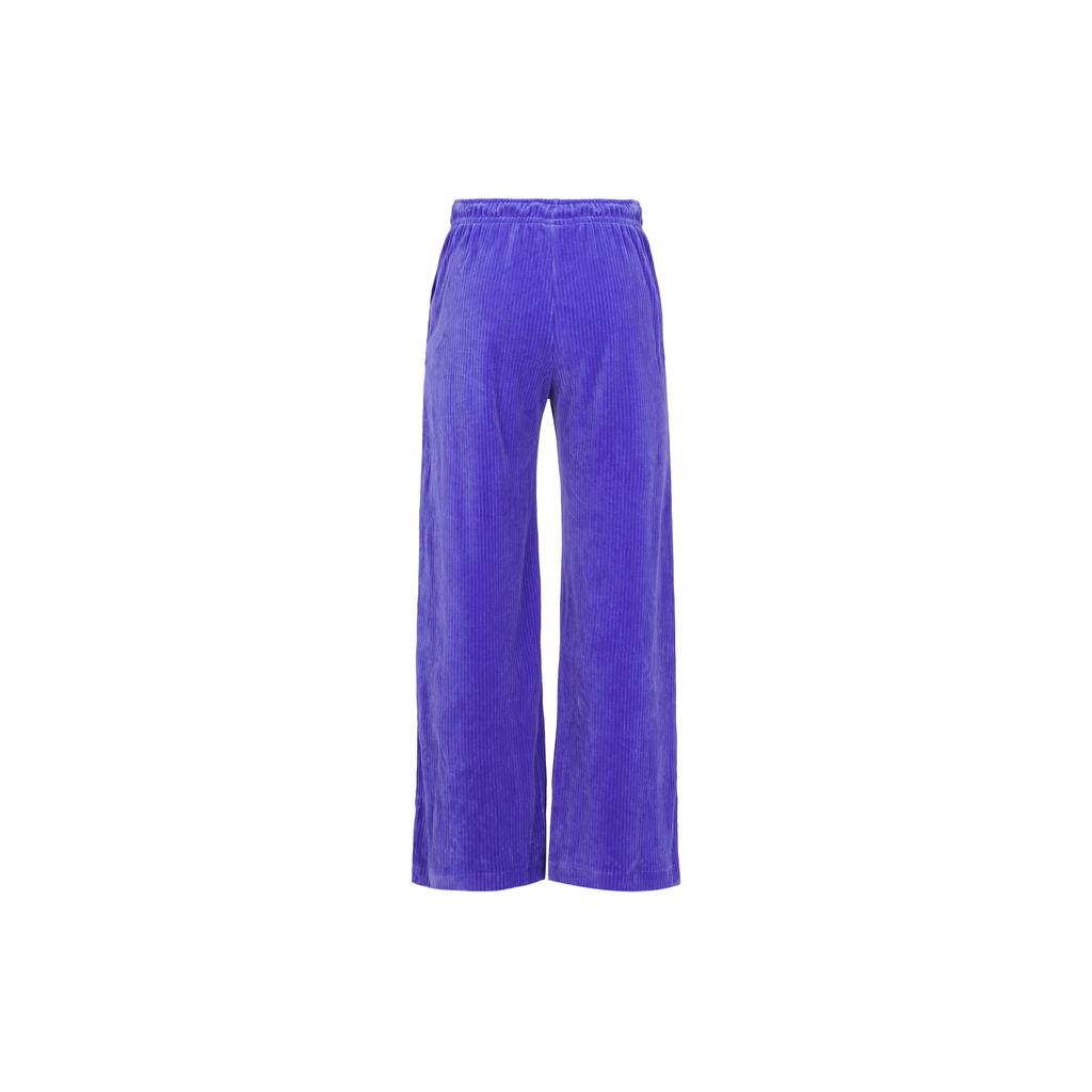 Nike Solid Color Logo Print Ribbed Side Split Corduroy Wide Leg Straight Leg Sports Pants Women Bottoms Purple DQ5922-430