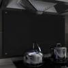 Day and Night - Day and Night Kitchen Splash Protection Black Tempered Glass 100x60 Cm