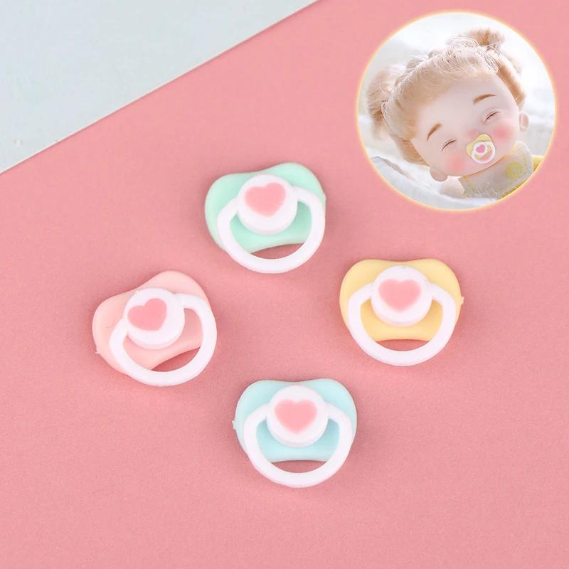 Lovely Mini Doll Pacifier Play House Supplies Baby Pacifier Accessories 5/6Pcs Dummy Nipples For Doll Baby Dolls Kids Toy