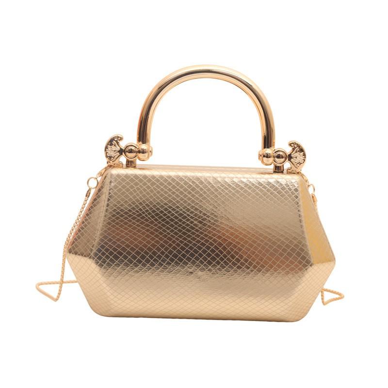 Stylish Chain Shoulder Bag Women Minimalist Evening Clutch Small Square Crossbody With Inner Pocket Zipper