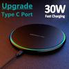 30W Wireless Charger Pad Wireless Chargers for Samsung S23 S22 S21 S20 Fast Charging Dock Station for 15 14 13 12 Pro Max