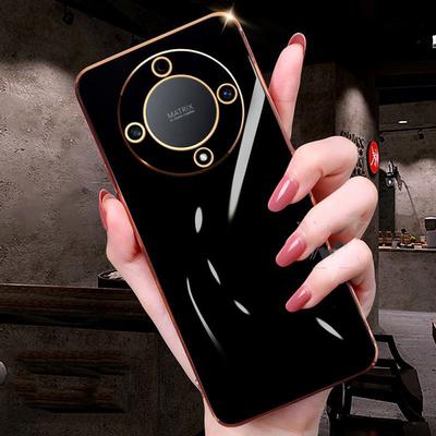 Honor Magic5 Lite Kılıf Lüks Kare Kaplama Honor X9A Telefon Kılıfı Magic4 Lite X9 Darbeye Dayanıklı Yumuşak Silikon Arka Kapak Fundas