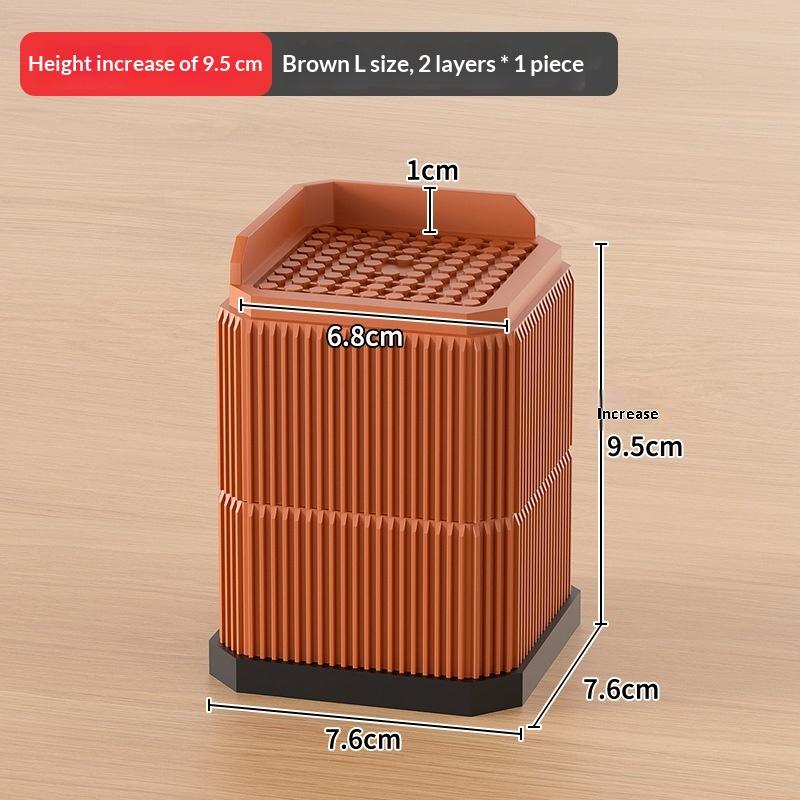 Adjustable Bed Lifter Professional Heavy Duty Square Furniture Foot Pad Non Slip Design for Couch Table and Desk