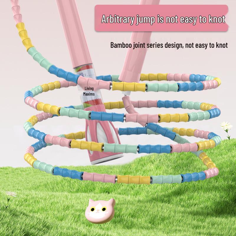 Adjustable Bamboo Jump Rope for Kids - Perfect for Beginners & Elementary PE