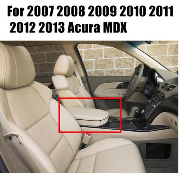 Mythoria Car Center Console Lid Armrest Leather Synthetic Cover Protector Beige Tan Compatible with Acura MDX 2007 2008 2009 2010 2011 2012 2013