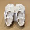 Girls Princess Shoes Fall 2026 Kids Pearl Decorated Flat With Bow Soft Sole Toddler Kid
