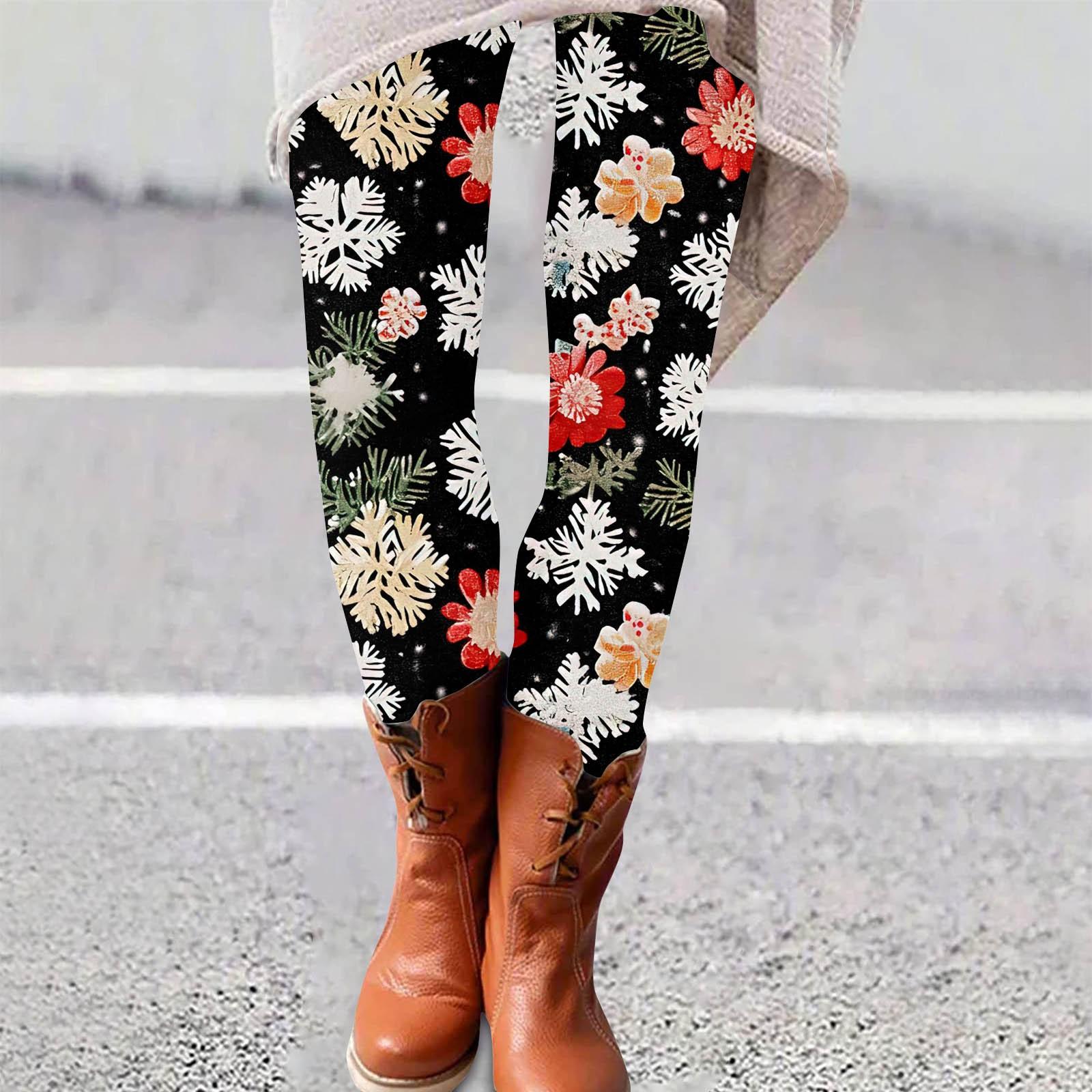 

Женские брюки с рождественским принтом, эластичные, мягкие, повседневные, домашние, спальные брюки M розовый