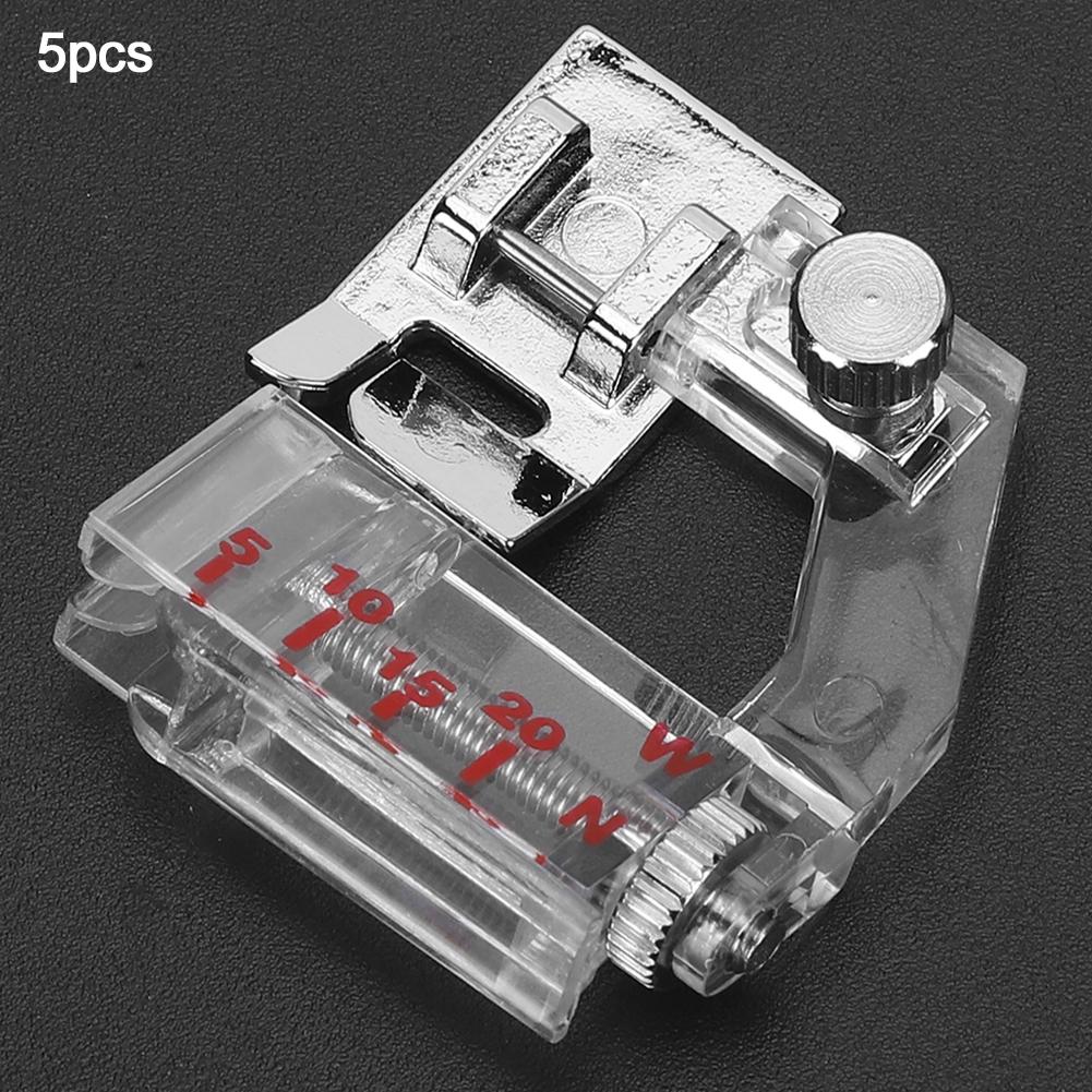 5 adet Ayarlanabilir Baskı Ayağı Biye Aparatı Dikiş Makinesi Eklentisi Aksesuarı