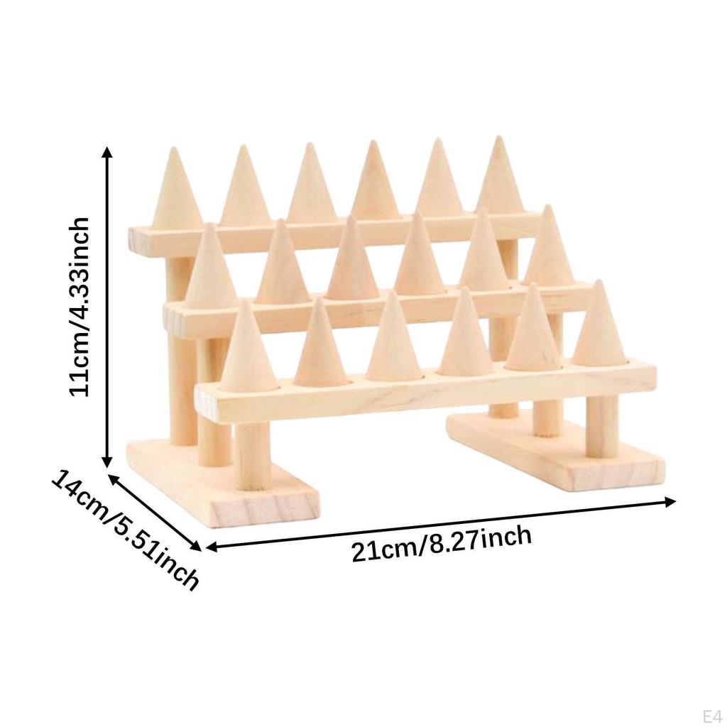 Holzring -Displayhalter Fingerständer Elegant Damen Bequem Minimalistisch Organizer Schmuckständer