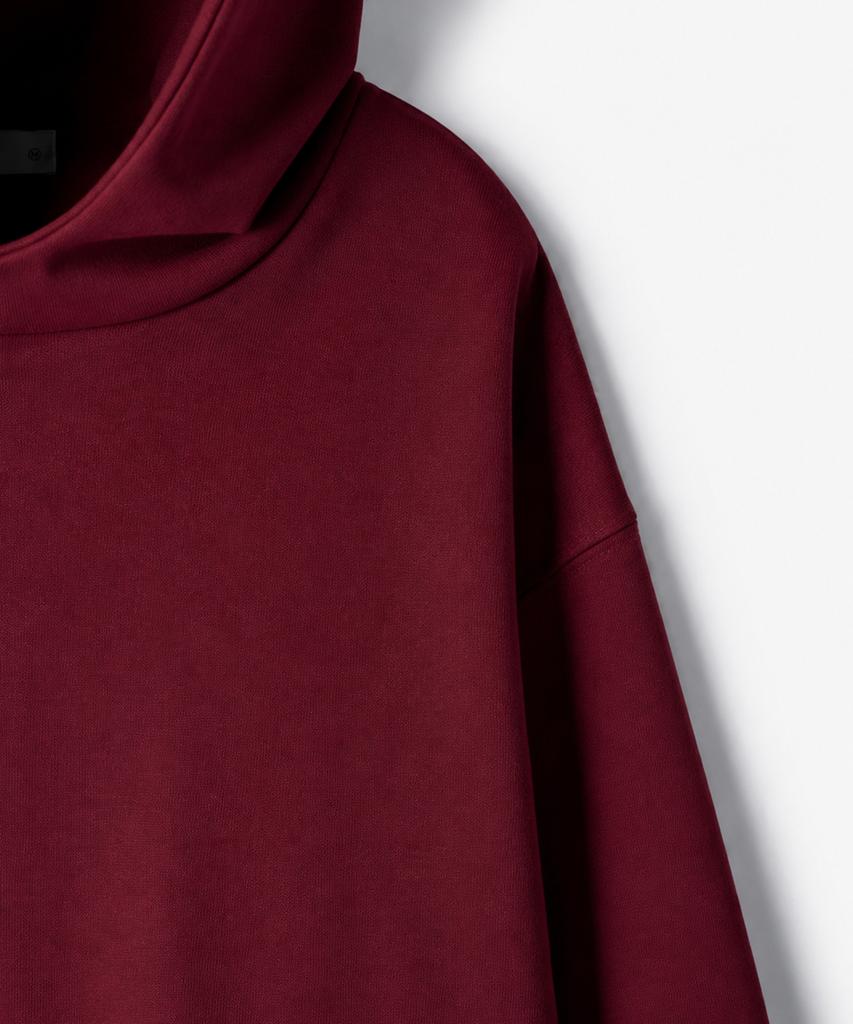 POLYGRAM Balaclava Oversized Sweat Hoodie - Burgundy