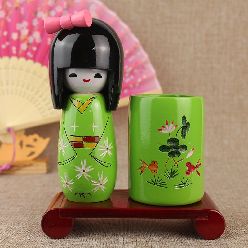 Japanese Puppet Doll Kimono Sakura Cartoon Dolls Home Decoration Cuisine Sushi Restaurant Ornament Girl Cute Desktop Gift 1/3Pcs