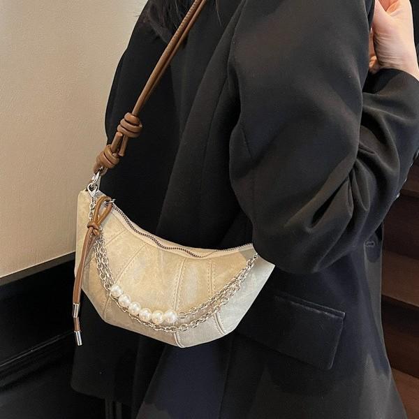Popular Niche Bag Women's Spring and Summer New Fashion Versatile Messenger Bag Shoulder Dumpling Bag Croissant Bag