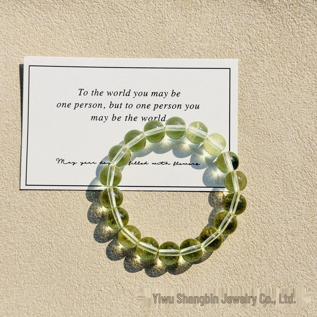 Multicolor Crystal Beaded Bracelet - Women's Korean Style Friendship Jewelry