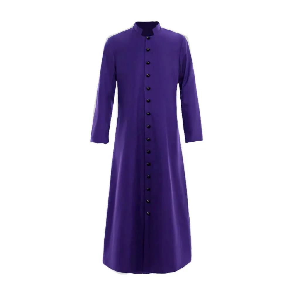 Halloween Cosplay legend Clergy Robe Cassock Cincture Medieval Clergyman Vestments Roman Priest Robe Cassock Costume