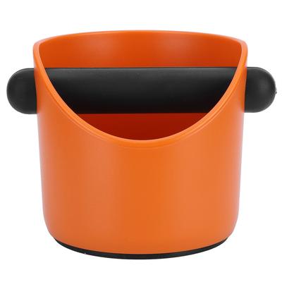Knock Box Non-Slip Coffee Grounds Storage Container Waste Bin for Home Coffee Shop(Orange )