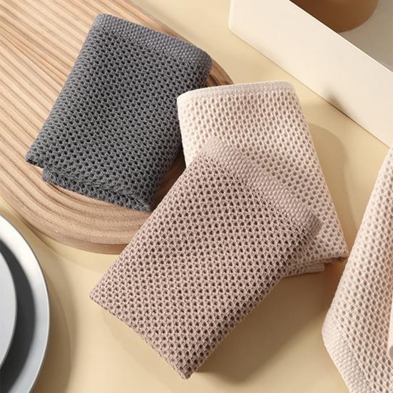 Haushaltsgeschirrtücher, doppelseitiges Waben-Frottee, verformt sich nicht leicht, Reinigungswerkzeuge, weiche Textur, Geschirrtuch für die Küche