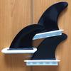 3Pieces Surfboard Fin Box with Key and Screws for Great Performances Surfboard Single Center Tail Fin Box Plug Holder