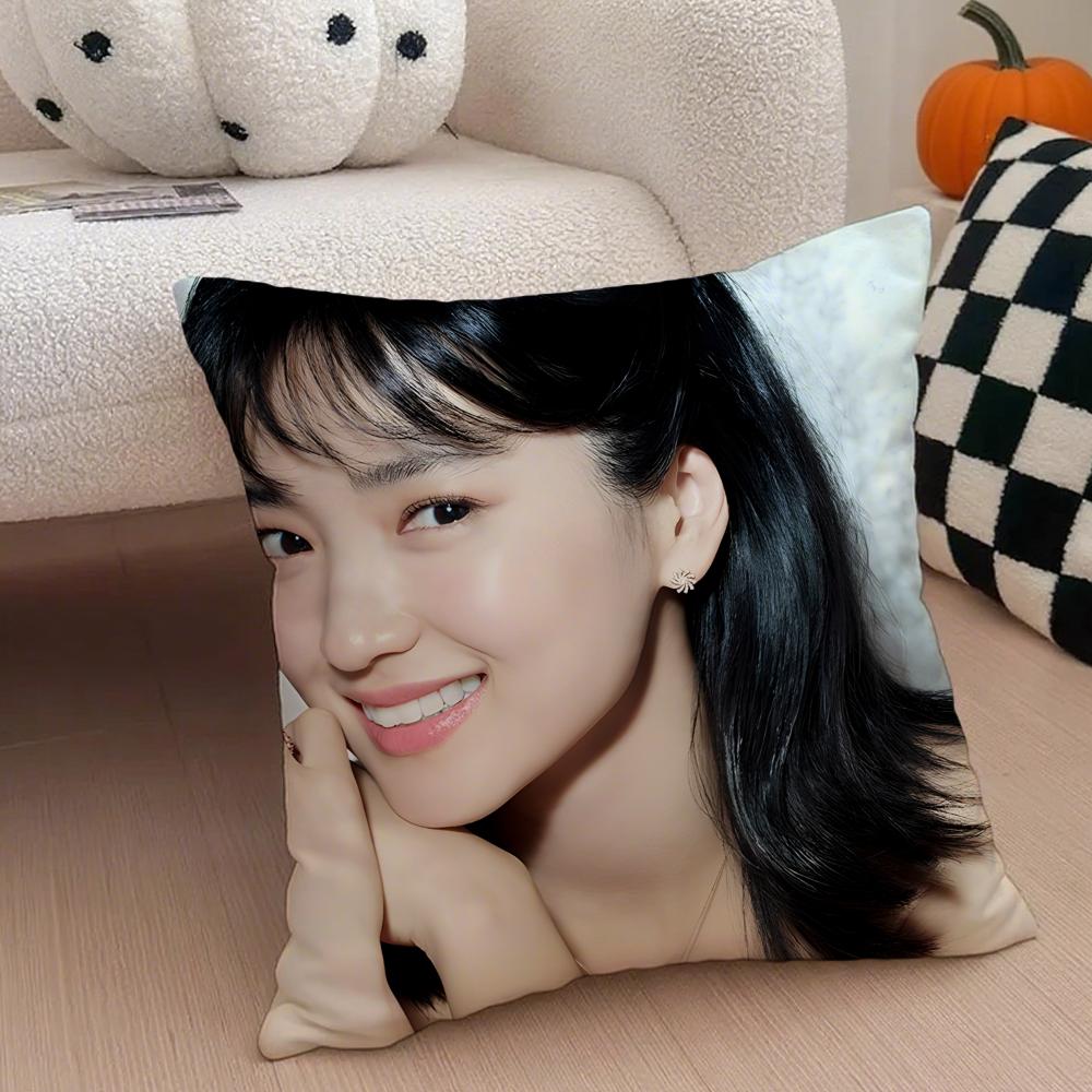 

Talented Korean Beautiful Actress KKim Taeri Cushion Cover Throw Pillow Cover Hidden Button Durable Polyester Chair Cushion 30X30cm