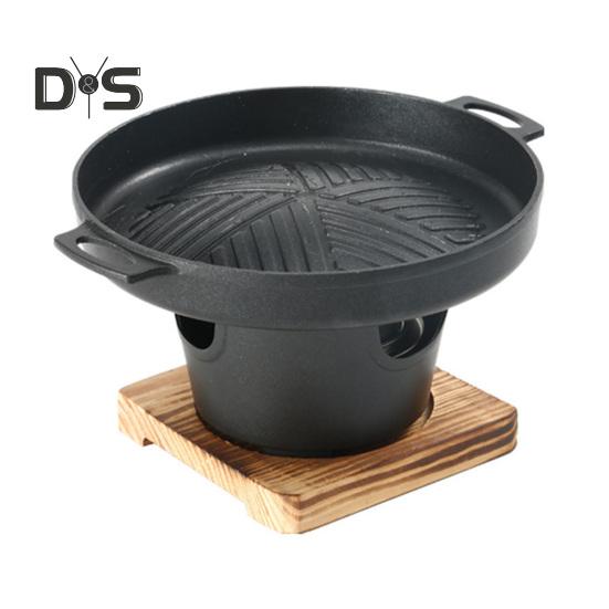 Mini-BBQ-Alkoholkocher, japanischer Kochofen für eine Person, antihaftbeschichtete Grillplatte für den Außenbereich, für Camping-Picknick, multifunktionale Grillwerkzeuge