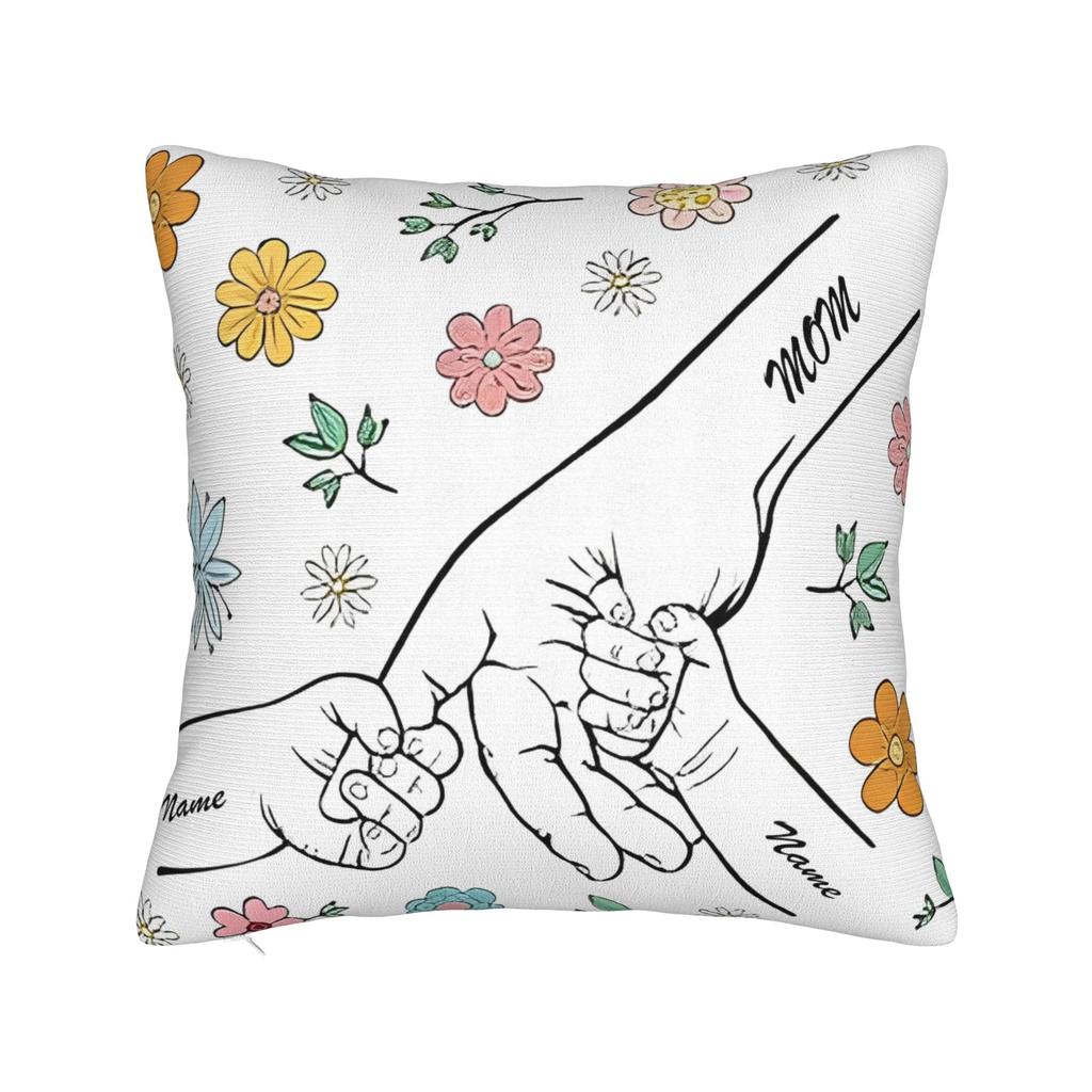 I Love You Mom Square Pillowcases Polyester Car Mother's Day  Cushion Case Funny Decor Pillowcase 45*45