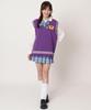 WEGO World Pegasus Collaboration School Fall School High School Size Purple Vest, Knit, Clothes, Clothes, Cute, Girly, Vest, Student, Student, Gift,