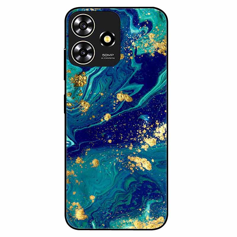 For ZTE Blade A73 4G Case 6.6'' Para Silicone Soft Cool Print Marble Phone Cover for ZTE BladeA73 A 73 4G Shockproof TPU Bags
