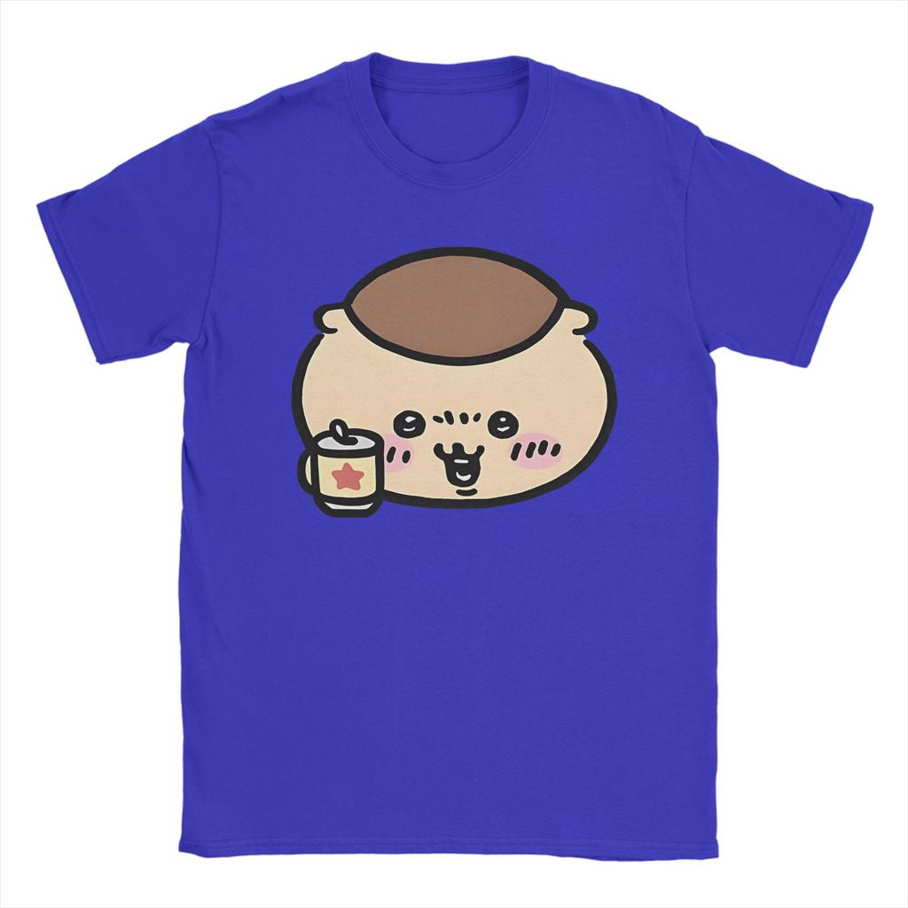 Chiikawas Kurimanju T Shirt for Men Pure Cotton Awesome TShirt Crew Neck Tees Short Sleeve Clothing Plus Size