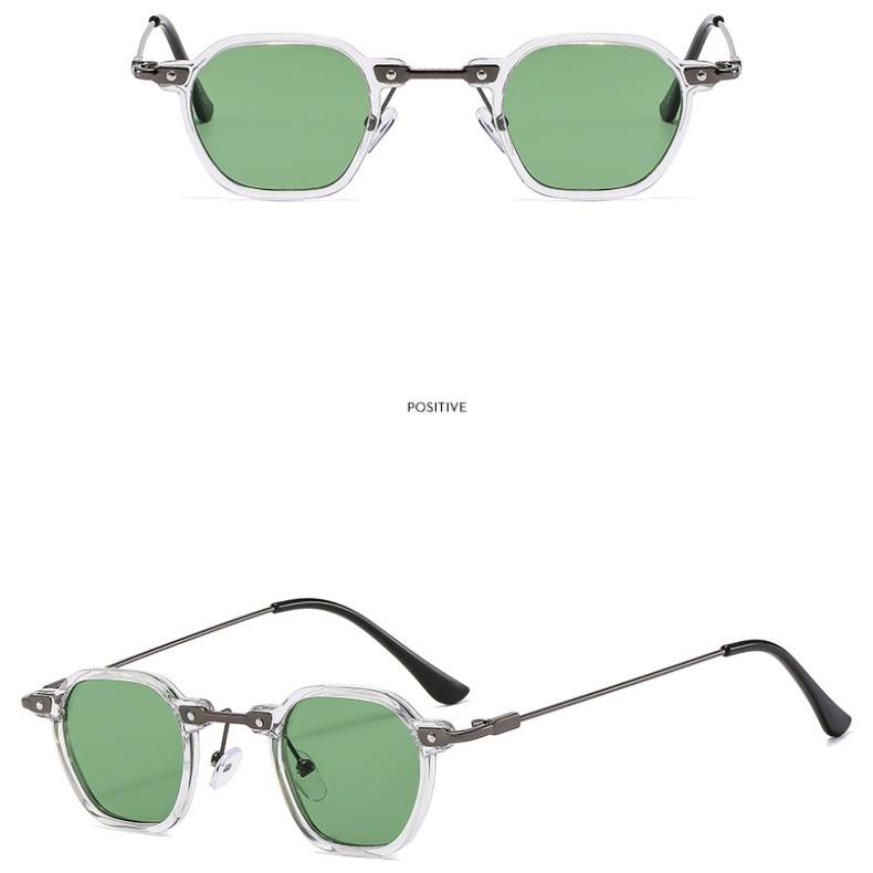 Men's Glasses Sun Protection UV Protection Fashion Personality Retro Hip Hop Punk Artistic Driving Commuter Square Small Frame Sunglasses