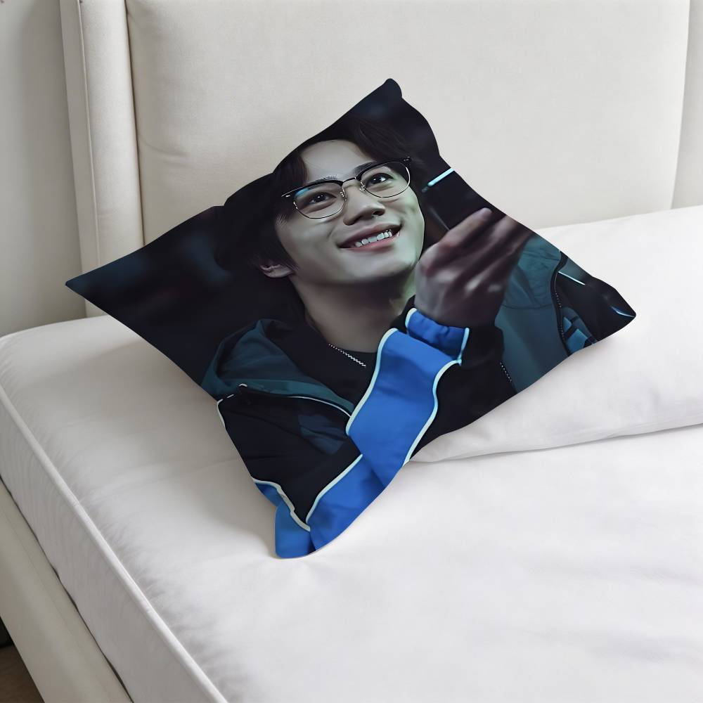Kdrama WWeak HHero Decorative Square Pillow Cover Modern Cushion Case for Living Room Bedroom