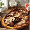 1pc Cute Kitten Pattern Area Rug, Anti Slip Non Shedding Stain Resistant Carpet