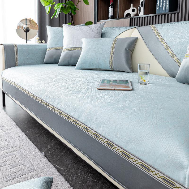 

Кожаная подушка для дивана в стиле легкой роскоши 2025 новая высококачественная универсальная на четыре сезона нескользящая накидка на подушку сиденья чехол полотенце 30 * 50Cm set