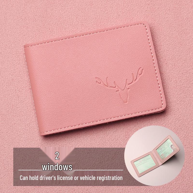 Men's Leather Dual Card Holder & Driving License Sleeve