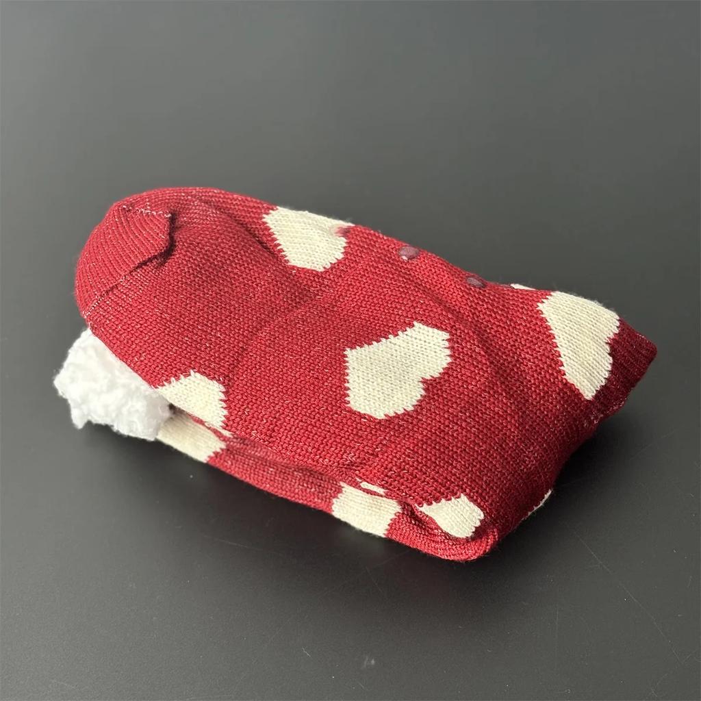 Fuzzy Sleeping Socks Women Winter Heart Funny Cute Kawaii Non Slip Cartoon Short Soft Comfy Female Floor Slippers Sock Designer
