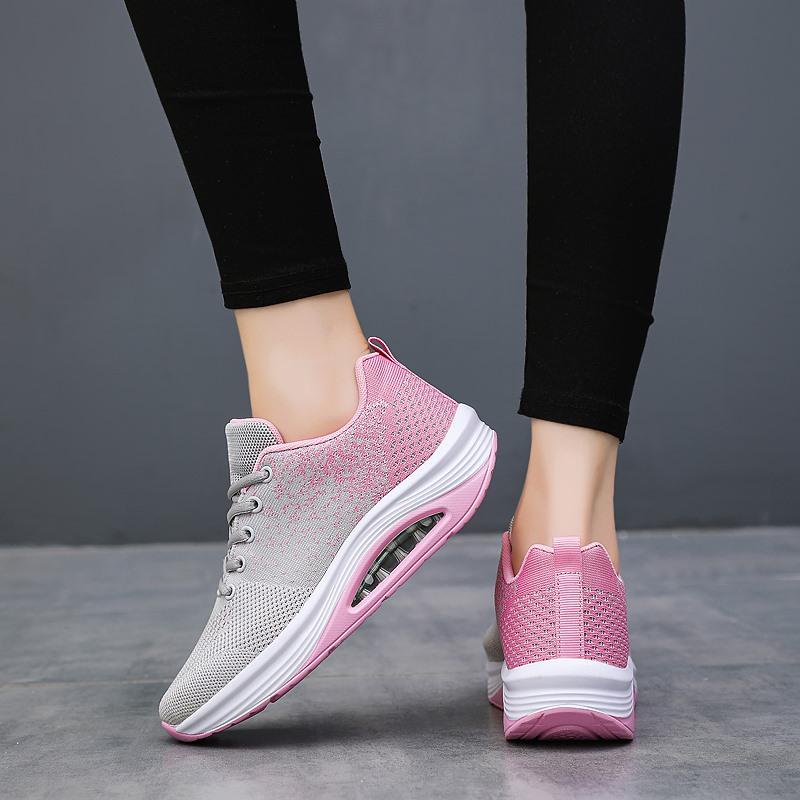 Fashion Walking Shoes for Women Outdoor Platform Sneakers Air Cushion Female Mesh Breathable Leisure Shoes