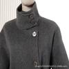 Stand-up Collar Metal Buckle Long Wool Double-sided Coat Coat Thin Women's Wool Coat Commuter Coat Wool