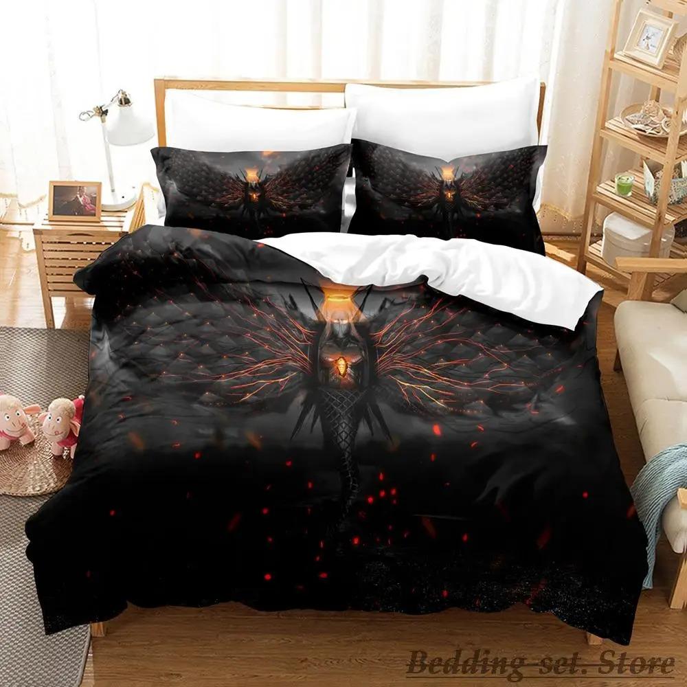 Comfortable Anime Print Bedding Set With Duvet Cover And Pillowcases Single Twin Full Queen King Sizes For All Ages