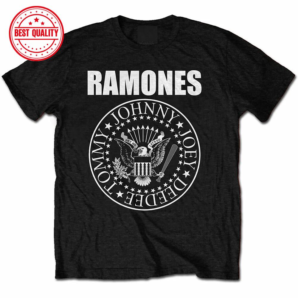 Ramones T Shirt Presidential Seal Punk Album Art Black, Ramones Punk Rock Tee M